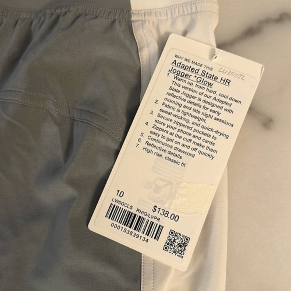 Lululemon Adapted State High-Rise Jogger Colourblock size‎ 10 NWT gray - Picture 3 of 8
